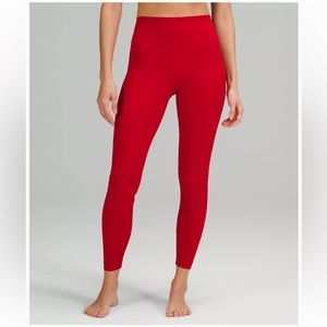 Lululemon Wunder Under High-Rise Tight 25” dark red for lunar new year size 8